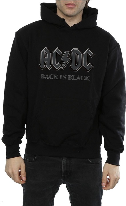 Immagine prodotto AC/DC Back In Black Felpa con Cappuccio Uomo (XL)
