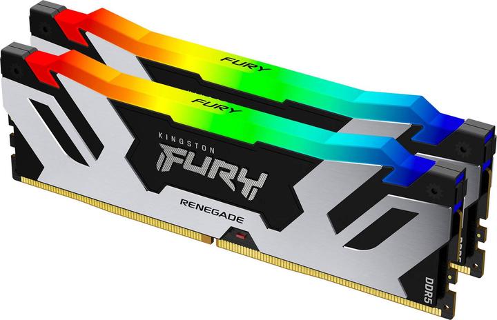 Kingston DDR5 64GB PC 6000 CL32 KIT (2x32GB)FURY RenRGB XMP al dettaglio (2 x 32GB, 6000 MHz, RAM DDR5, DIMM)