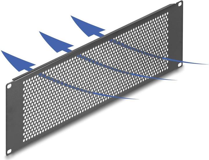 Delock 19" Blindpanel mit runden Löchern 3 HE schwarz