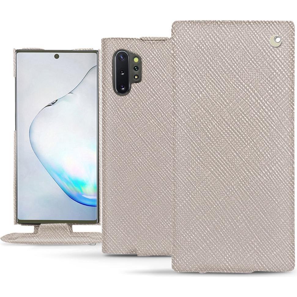 Noreve Lederschutzhülle vertikal (Samsung Galaxy Note 10+), Smartphone Hülle, Beige