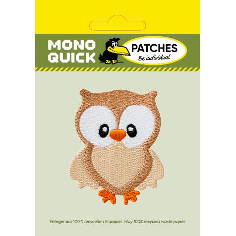 Thumbnail - Mono Quick Eule, braun gross, Applikationen, Braun