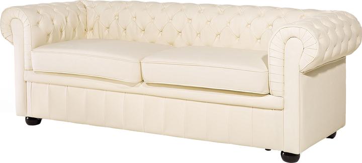 Produktbild Beliani Sofa Set Leder creme 4-Sitzer CHESTERFIELD
