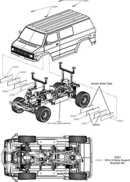 Actual product image Carisma SCA-1E PRAIRIE WOLF CLEAR BODY SET ( 324WB)
