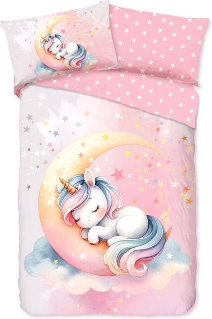 Lehner Parure de lit avec licorne magique et lune, multicolore