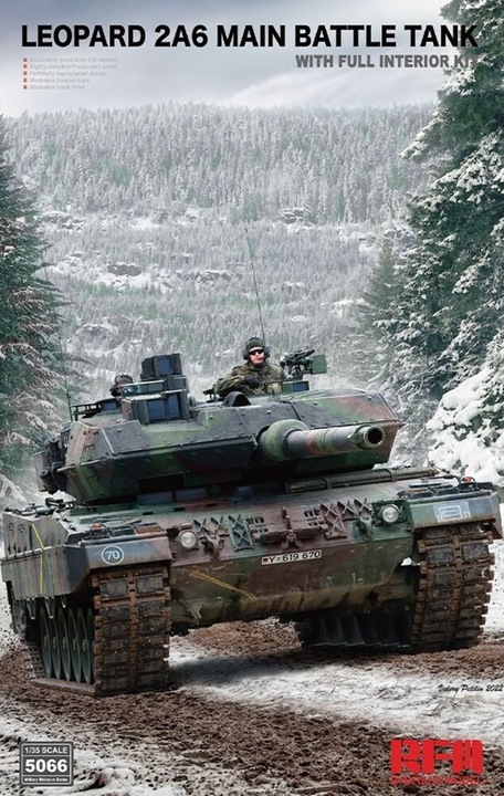Immagine prodotto Rye Field Model Carro armato principale Leopard 2A6 con INTERNO COMPLETO