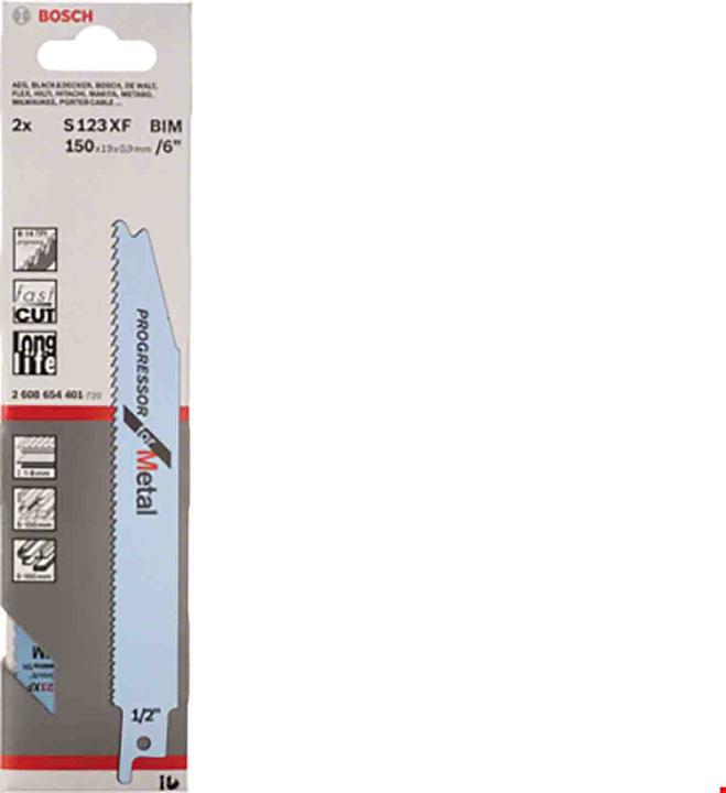 Produktbild Bosch Professional Zubehör Säbelsägeblatt S 123 XF Progressor for Metal, 5er-Pack