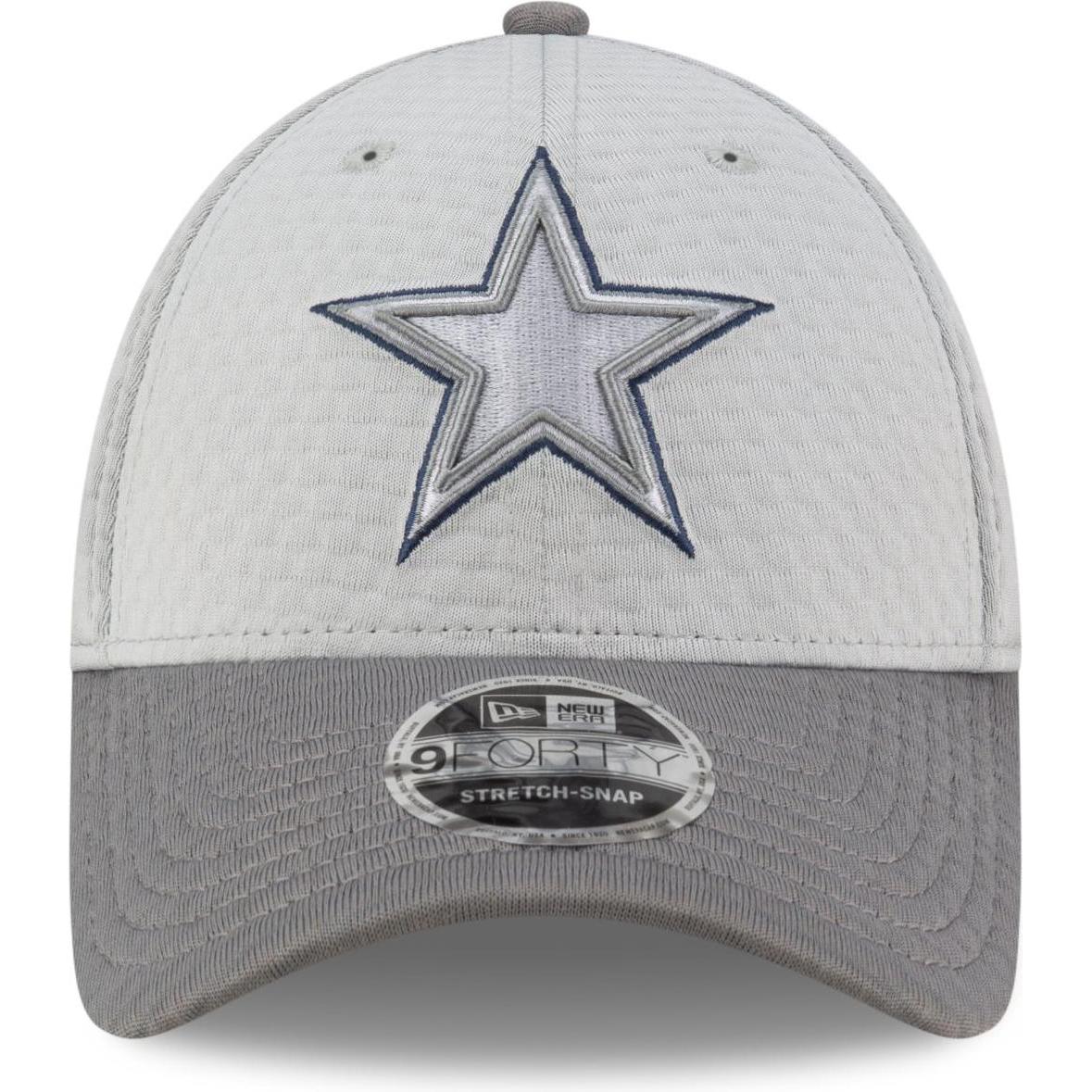 Thumbnail - New Era, Herren, Cap, 9Forty Stretch Cap Training 2024 Dallas Cowboys, Grau