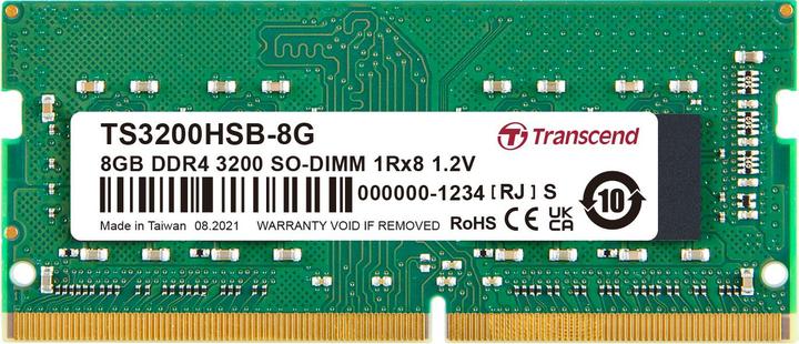 Produktbild Transcend TS3200HSB-8G Speichermodul GB DDR4 (1 x 8GB, 3200 MHz, SO-DIMM)