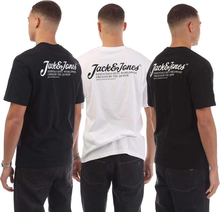 Immagine prodotto Jack & Jones Beau Footprint Maglietta Uomo Misura Confezione 3 (S)
