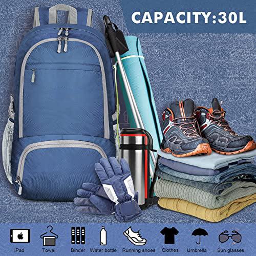 Produktbild Only-Bags.Store Leichter faltbarer Rucksack-Packbare Rucksäcke, kleine faltbare Rucksäcke Wanderrucksack (30 l)