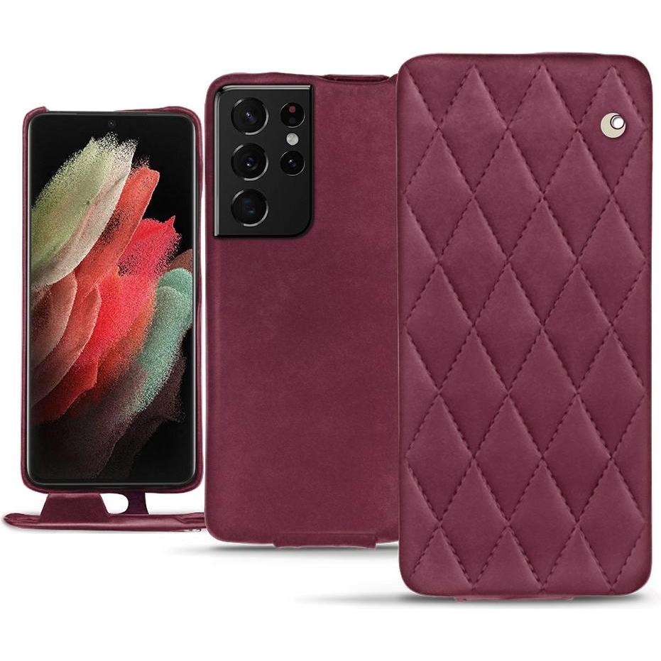 Thumbnail - Noreve Lederschutzhülle vertikal (Samsung Galaxy S21 Ultra), Smartphone Hülle, Violett