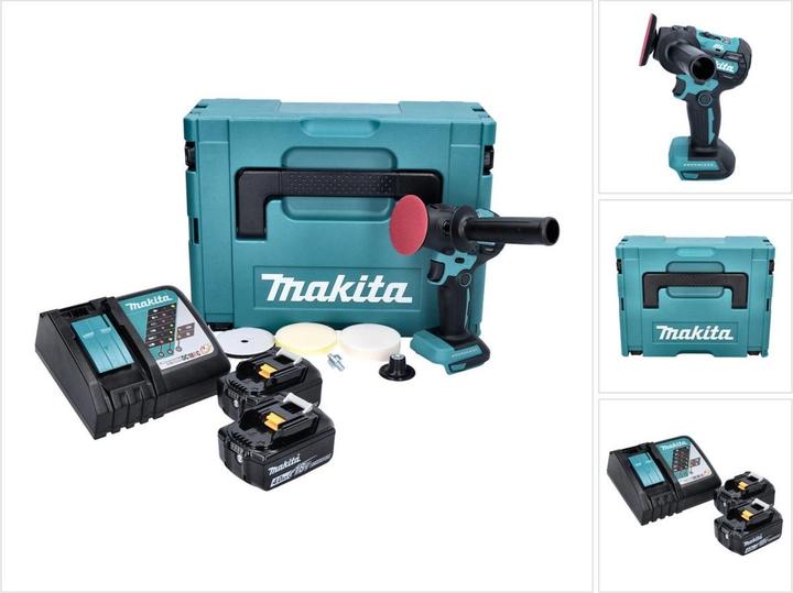 Produktbild Makita DPV 300 RMJ Akku Schleifer Polierer 18 V 50 / 80 mm Brushless + 2x Akku 4,0 Ah + Ladegerät + (Exzenterschleifer)