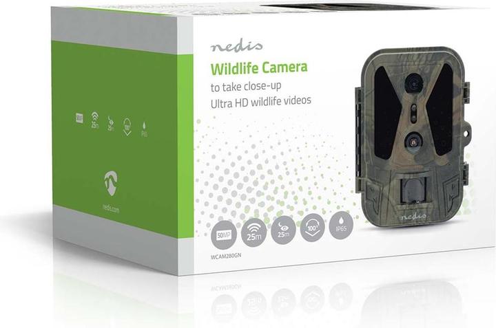 Produktbild Nedis Wildlife Kamera - 4K@10fps - 50 MPixel - 8 MPixel CMOS - IP65 - Schwarz No-Glow IR - Nachtsich