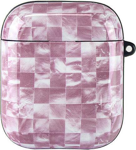 Produktbild JTI Schutzhülle für AirPods - Pinke Quadrate (Ladecase Hülle)