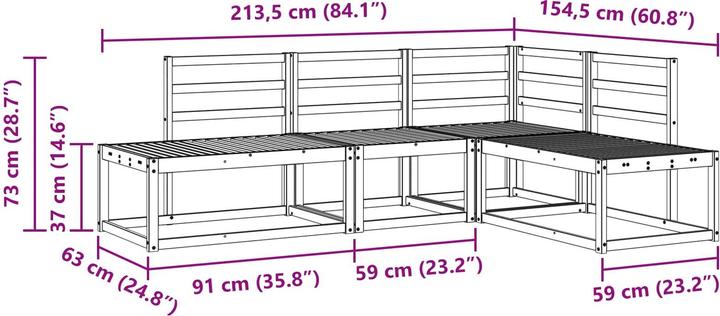 Produktbild vidaXL Outdoor-Sofa