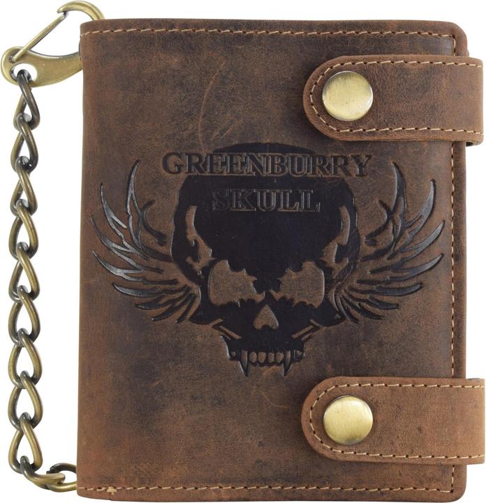 Actual product image Greenburry Vintage Skull wallet leather 10 cm