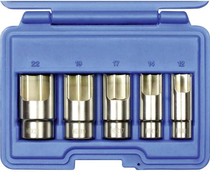 Kunzer WinkelstückLösesatz im Koffer (14 mm, 12 mm, 19 mm, 22 mm, 17 mm)