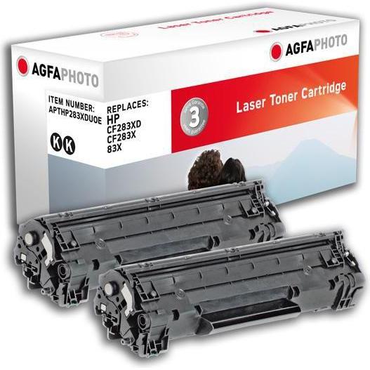 AGFAPHOTO, Toner, TONER 2x BLACK, RPL. CF283XD