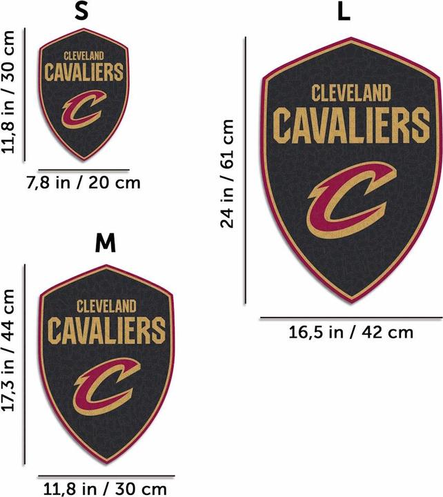 Productafbeelding Iconic NBA - Cleveland Cavaliers - Logo - Holz Puzzle Grösse S (150 Teile) (150 onderdelen)