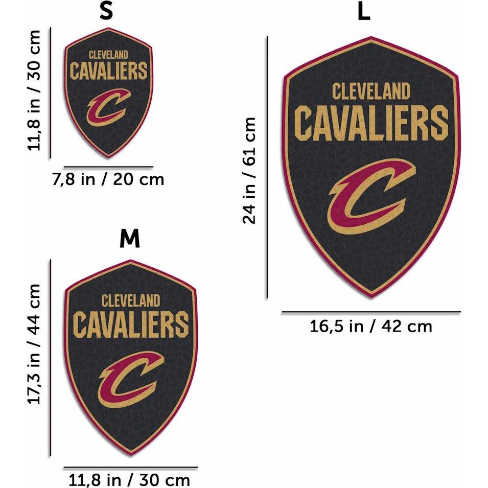 Thumbnail - Iconic NBA - Cleveland Cavaliers - Logo - Holz Puzzle Grösse S (150 Teile) (150 Teile)