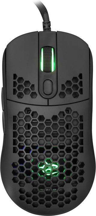 Actual product image White Shark Extremely light gaming mouse Galahad Black, 72g (Cable)