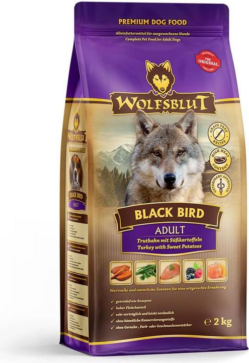 Image du produit Wolfsblut Nourriture sèche pour chiens Black Bird ADULT Dinde+patate douce (Adulte, 1 pcs, 2000 g)