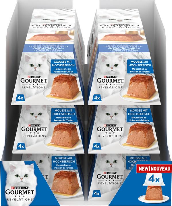 Produktbild Gourmet Revelations Mousse Hochseefisch mit Sauce (Adult, 4 Stk., 228 g)