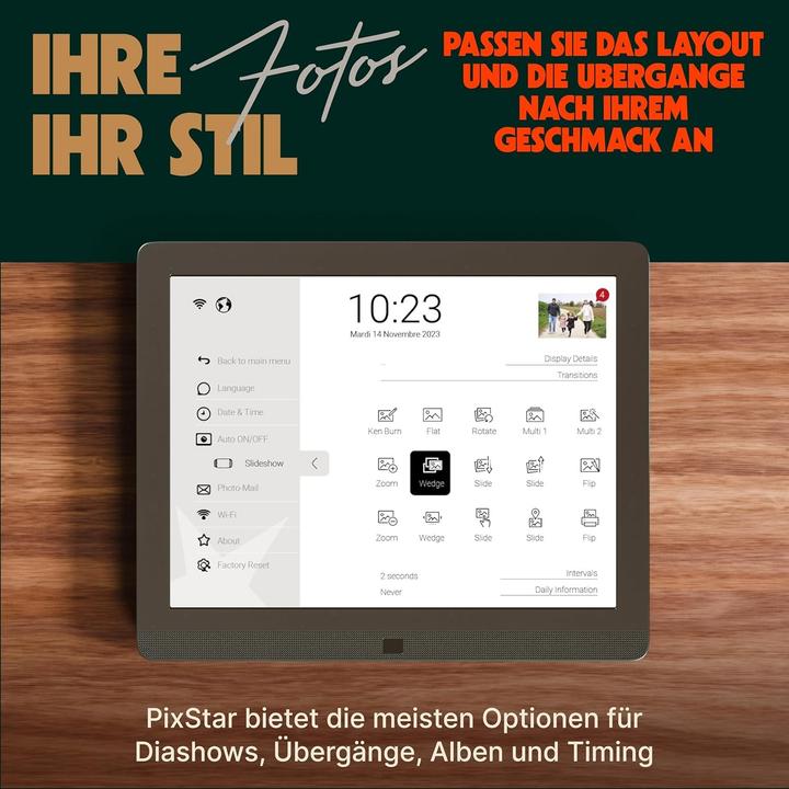 Productafbeelding Ordissimo Pix-Star digitale fotolijst /1xUSB/Zwart (10")