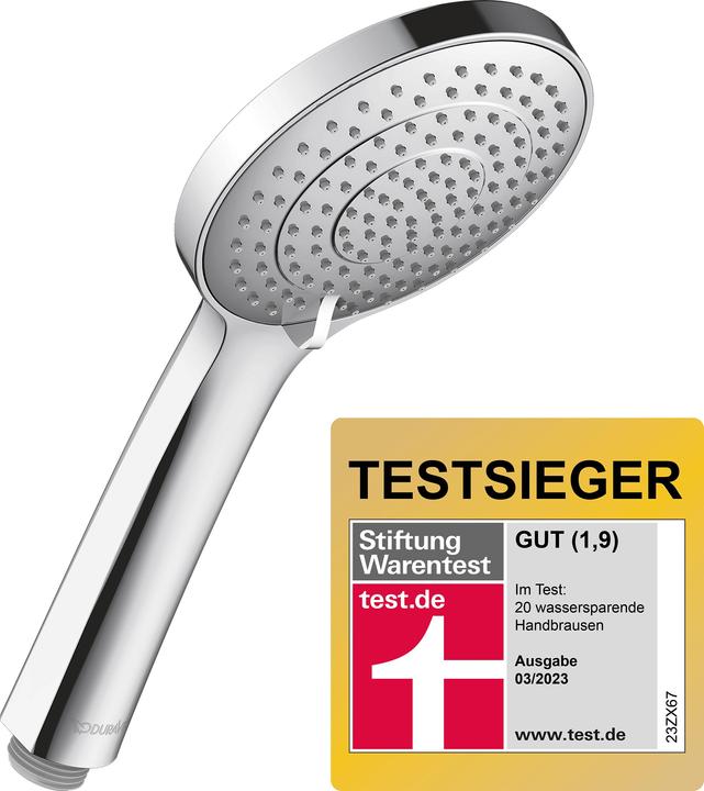 Productafbeelding Duravit Universal handdouche 110, 3 straal, MinusFlow chroom / chroom (3 Typen balken, 8.80 l/min)
