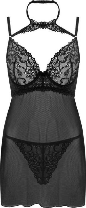 Produktbild LivCo Corsetti Fashion Binella Set Babydoll Thong Black (L, XL)