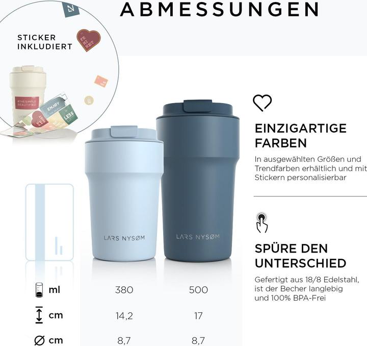 Actual product image Lars Nysøm Stainless steel thermo mug Bevaegelse (0.50 l)