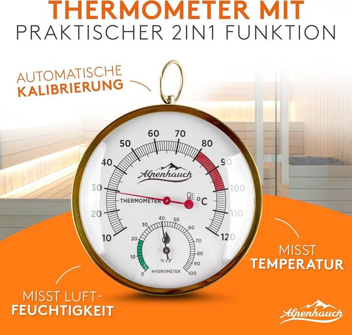 Produktbild Alpenhauch Saunaeimer-Set mit Kelle, Sanduhr & Thermometer