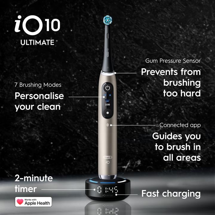 Actual product image Oral-B iO Series 10 Lunar Gold Special Edition Elektrische Zahnbürste