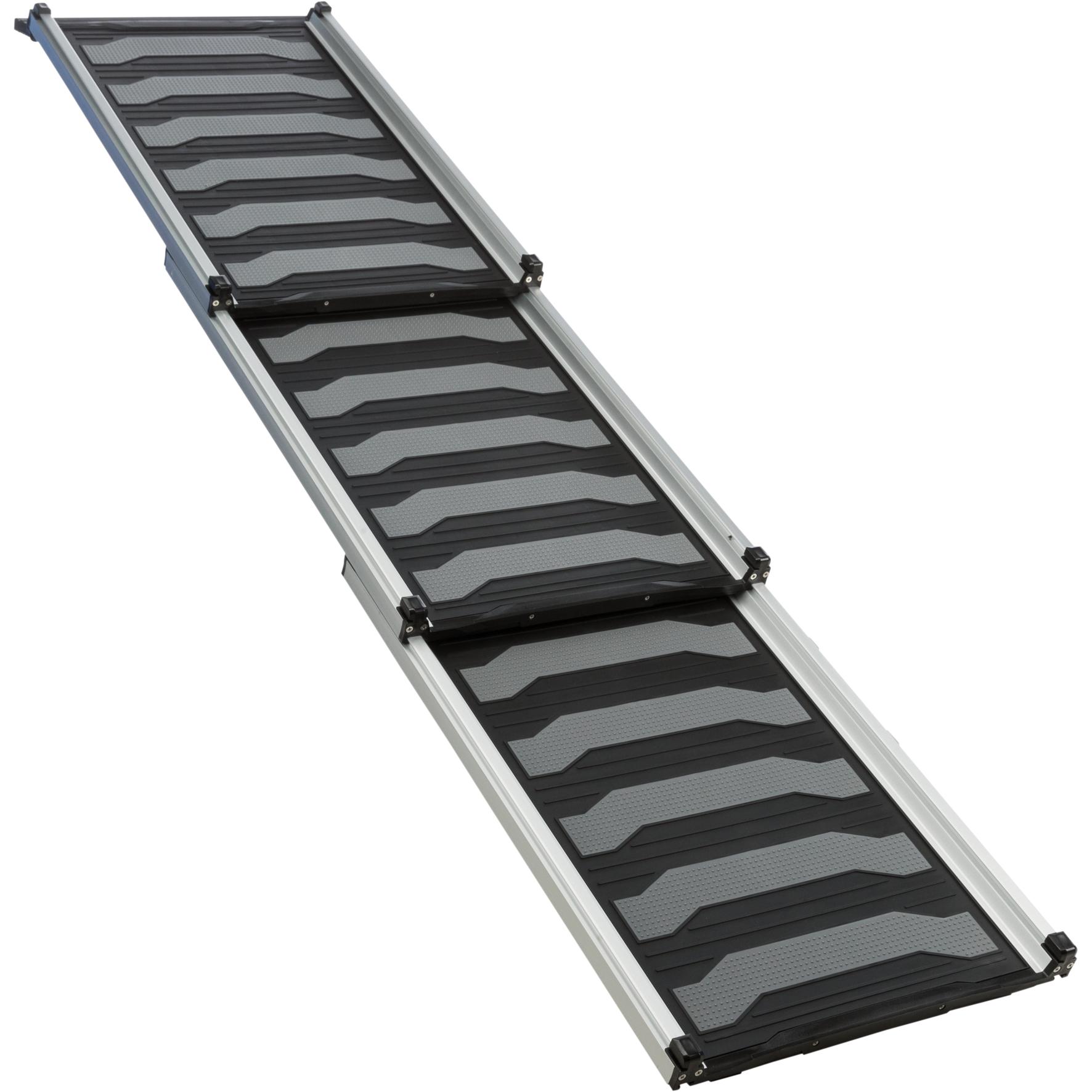Comparer les prix de Rampe télescopique 3 marches, en aluminium/TPR pour chiens poids max 90 kg - Trixie - TR-39479