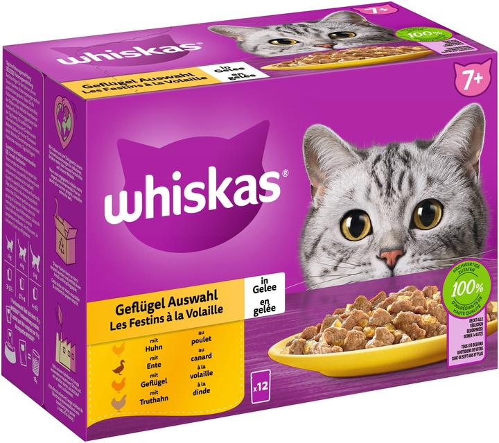 Produktbild Whiskas Geflügel Auswahl (Senior, 12 Stk., 1020 g)