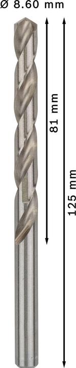 Immagine prodotto Bosch Professional Zubehör Trapano PRO Metal HSS-G, 8,6 x 81 x 125 mm (8,6 mm)