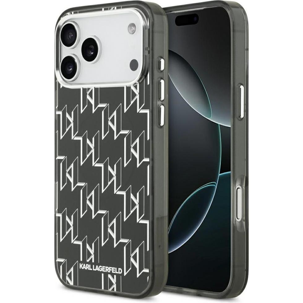 Karl Lagerfeld - IML MagSafe KL Monogram (KLHMP17XHMIKLMEK) - iPhone 17 Pro Max - Black (Apple iPhone 17 Pro Max), Cover smartphone, Nero