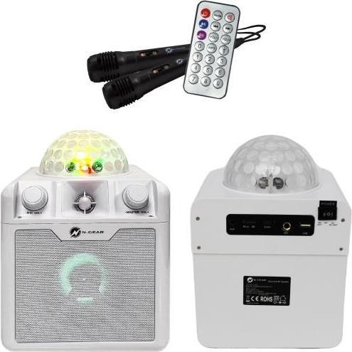 Produktbild N-Gear DISCO410 ( ) Karaoke & Party Bluetooth Lautsprecher mit Discokugel, Lichteffekten & Mikrofon (6 h)