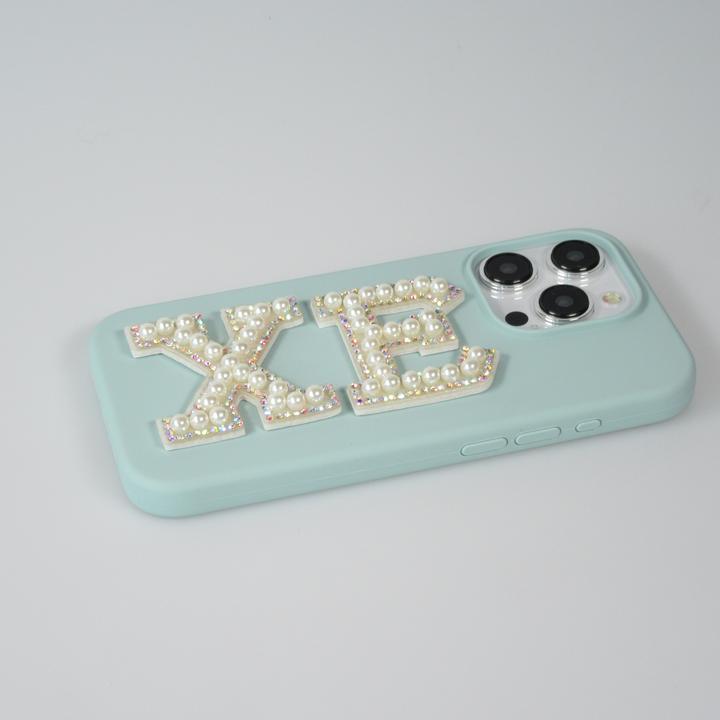 Produktbild PhoneLook Sticker Aufkleber für Handy/Tablet/Computer 3D Pearls weiss Buchstabe N