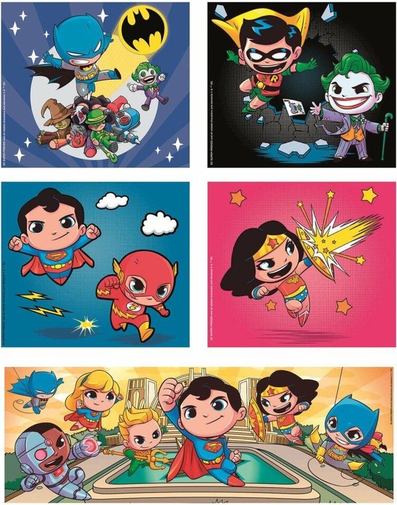 Immagine prodotto Clementoni 20272 puzzle Mega Collection Kids 10 in 1 18+30+48+60pz. Fumetti DC (330 pezzi)