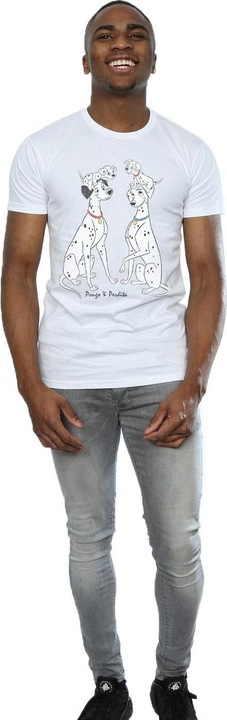 Actual product image 101 Dalmatians Mens Pongo And Perdita Cotton T-Shirt (S)