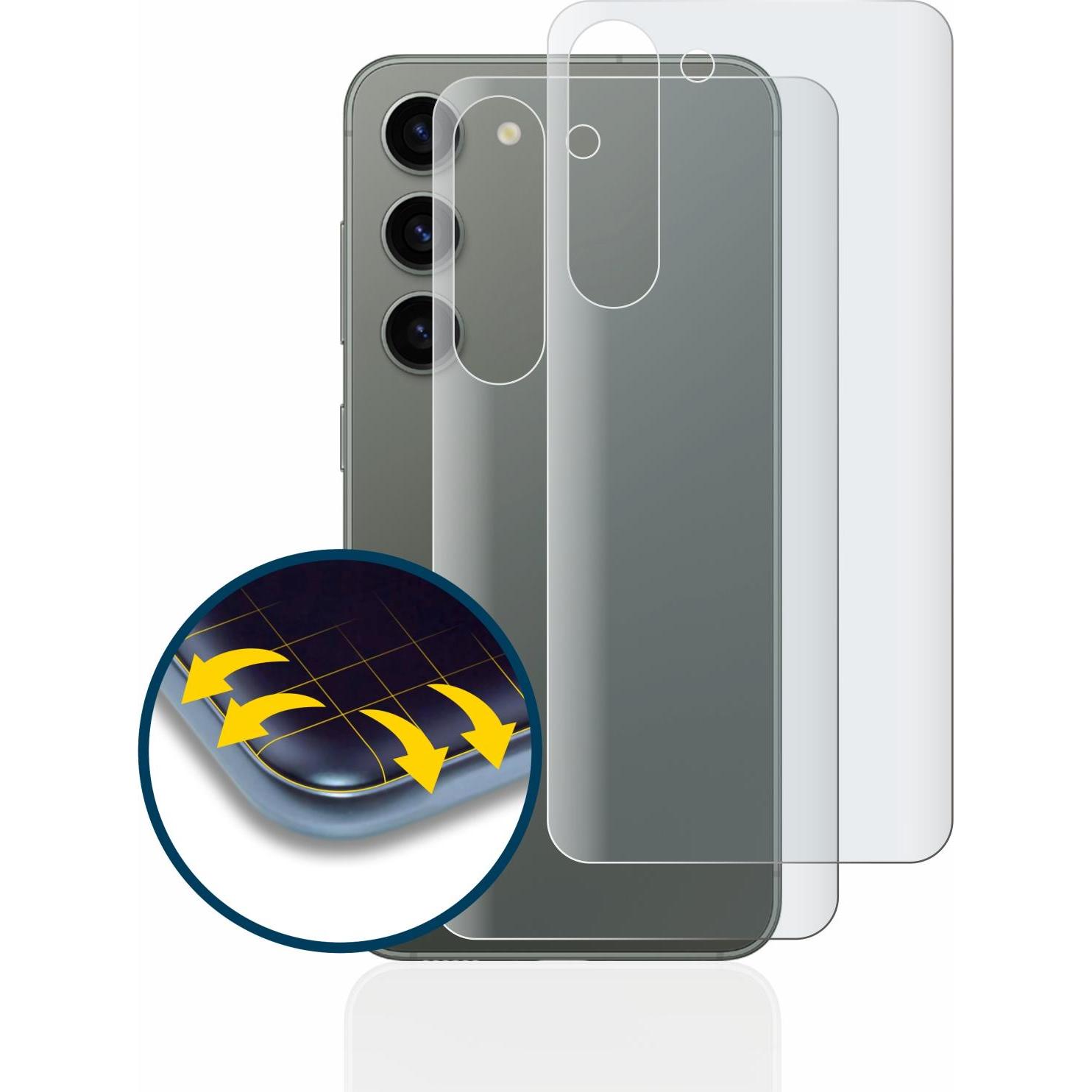 Thumbnail - BROTECT Full-Cover Displayschutz Matt (2 Stück, Samsung Galaxy S23), Smartphone Schutzfolie, Grau