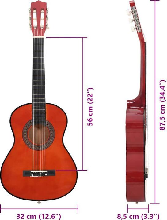 Actual product image vidaXL Gervin (Classical guitar, Nylon, Lime wood, Duroplastic plastics)