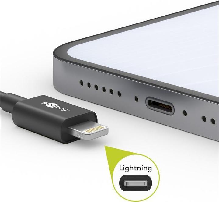 Productafbeelding Goobay USB C – Lightning (0.50 m, USB 3.0, 7.50 W)
