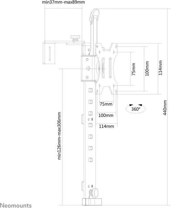 Image du produit Neomounts Support de table pour écran plat (Tables, 30", 8 kg)