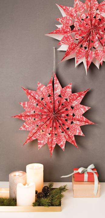 Actual product image Rico Design Paper bags star set "Merry Christmas", large, red