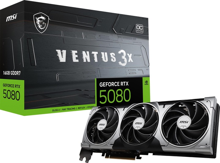 Actual product image MSI GeForce RTX 5080 VENTUS 3X OC (16 GB)