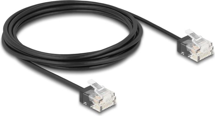 Produktbild Delock RJ45 Netzwerkkabel Cat.6 UTP Ultra Slim 3 m schwarz m (UTP, CAT6, 3 m)
