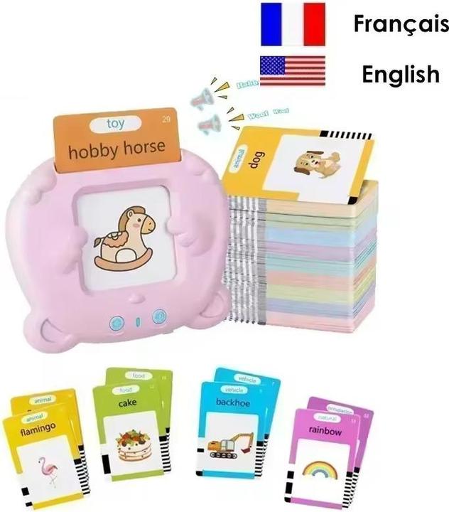 Image du produit Cbx Sprechende Flash-Karten, 510 Wörter auf französisch und englisch, Bildungsspiel Pink (Anglais, Français)
