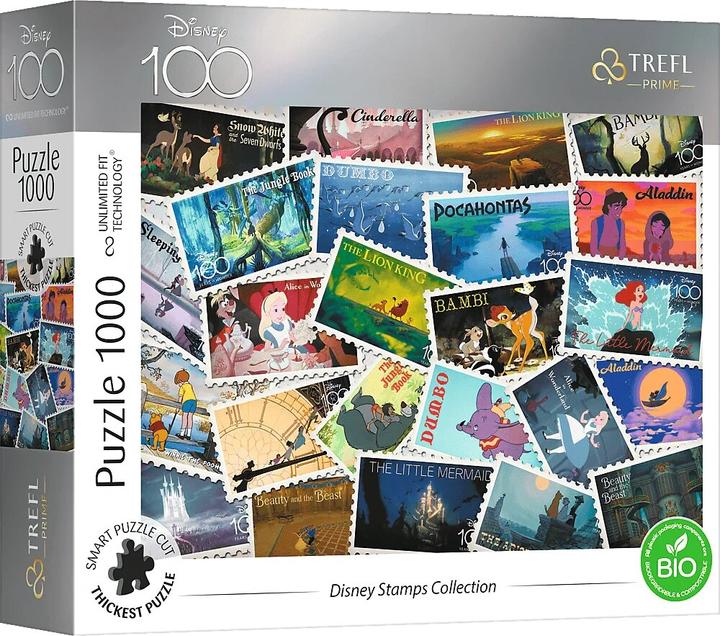 Actual product image Trefl UFT Puzzle - Disney 100 Years Stamp Collection (1000 pieces)